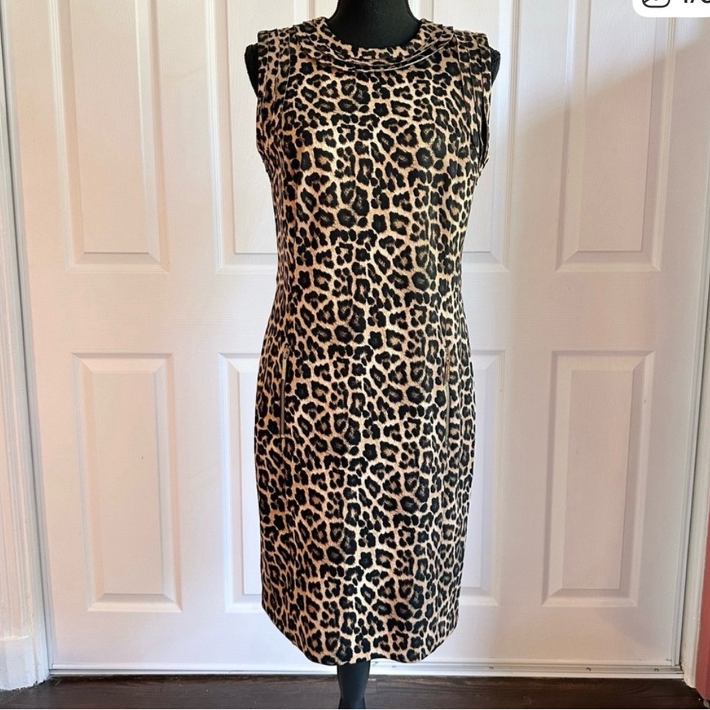 MICHAEL Michael Kors Stretch Leopard Print Shift Dress